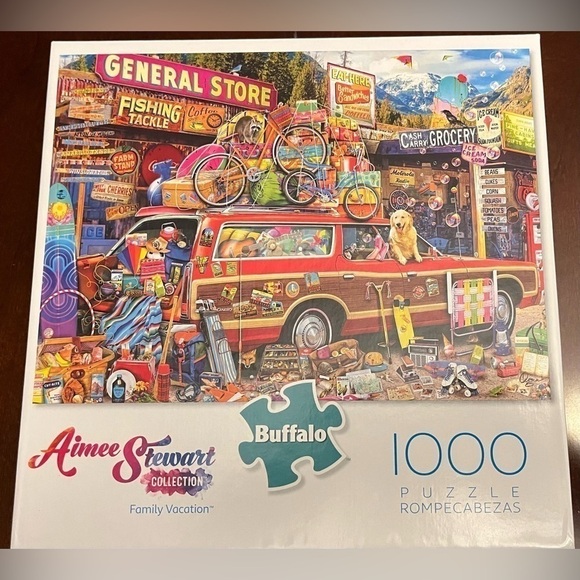 Aimee Stewart Collection 1000 Piece Puzzle Family Vacation Buffalo Colorful - Picture 9 of 13